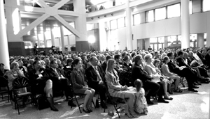 Photo of seated audience at the dedication ceremony