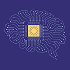illustration of computer chip in the shape of a brain