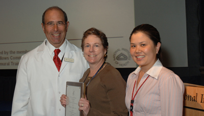 Photo of Dr. Jaffe receiving award
