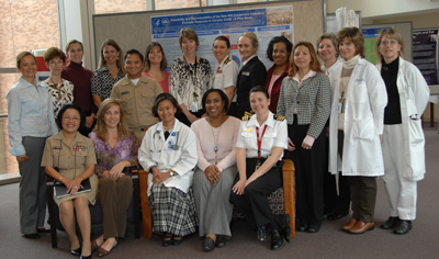 A group of NIH nurse practitioners at their first poster day.