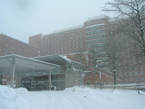 Clincial Center in snowstorm