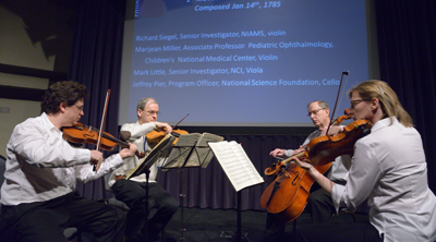 the NIH Philharmonia string quartet