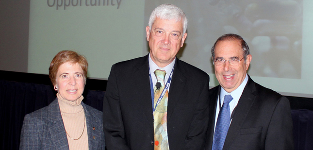 Dr. Teri Manolio (left), Dr. Leslie G. Biesecker (center), and Dr. John I. Gallin (right)