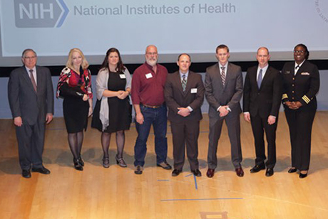 Ebola Diagnostics Team, including Kenneth Kindrachuck (fourth from right)