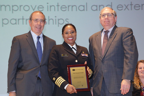 Capt. Antoinette L. Jones receiving an award