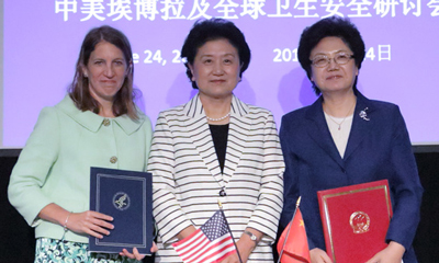 Sylvia Burwell, Liu Yandong (center) and Bin