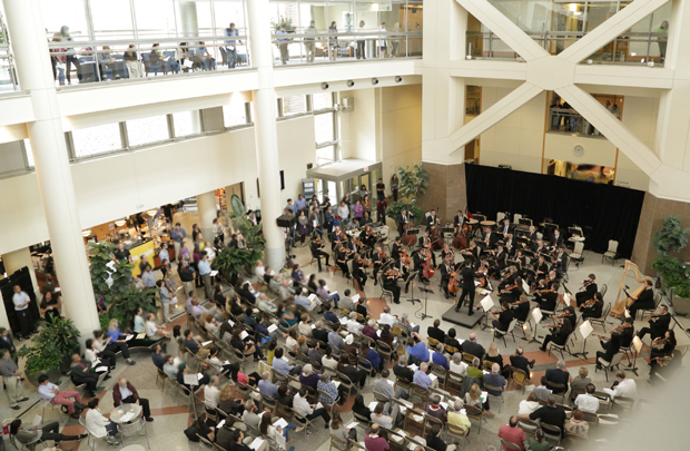 aerial view of the National Symphony Orchestra