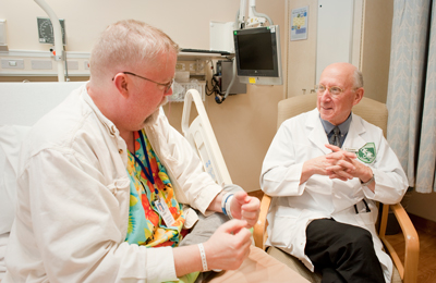 Dr. Steven Rosenberg with patient