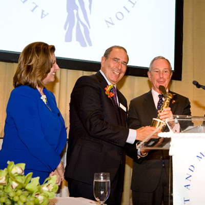 Dr. John I. Gallin accepting the Lasker ~ Bloomberg award