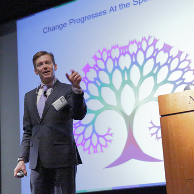Dr. Peter Pronovost speaking about Working Toward High Reliability at the March 22 Grand Rounds