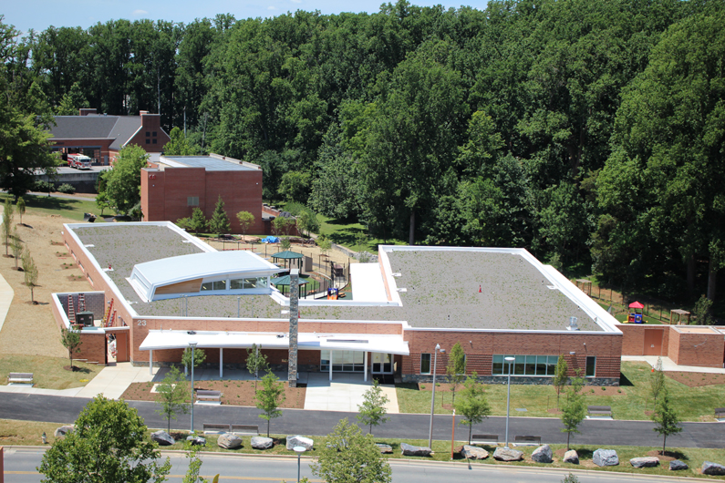 Areal view of the NIH Northwest Child Care Center