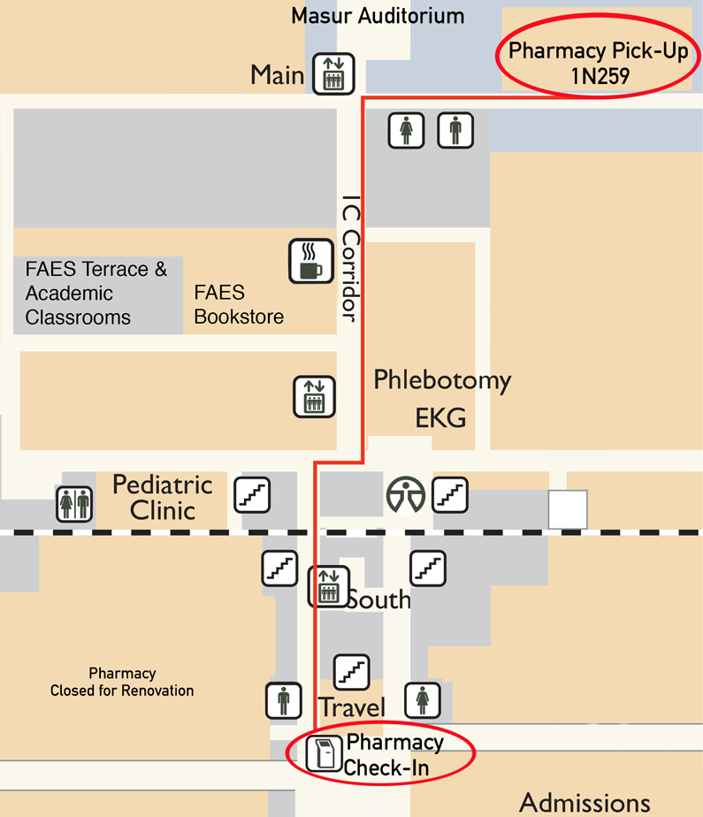 Map/Directions to the new pharmacy location