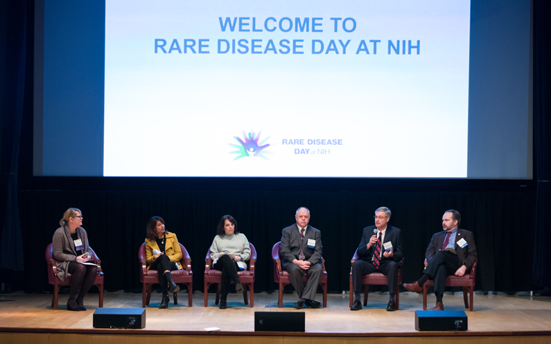 Panelists at Rare Disease Day on Stage
