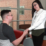 Branden Bolivar proposes to Marissa Amuso, a patient, May 9 at the NIH Clinical Center