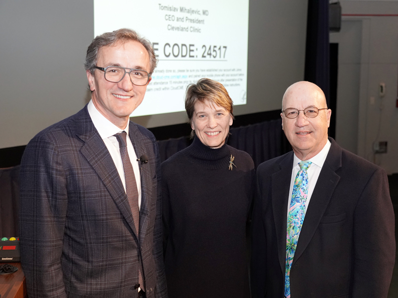Dr. Tomislav Mihaljevic, CEO and President of the Cleveland Clinic, presented a Clinical Center Grand Rounds lecture in January 2020