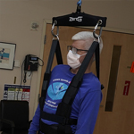 The ZeroG Gait and Balance System is a body weight support system that allows patients and therapists to safely practice balance and gait activities during therapy