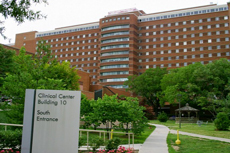 Front view of Clinical Center Building 10 South Entrance