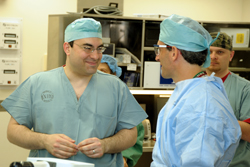 Dr. Peter Pinto (left) is a surgical liaison