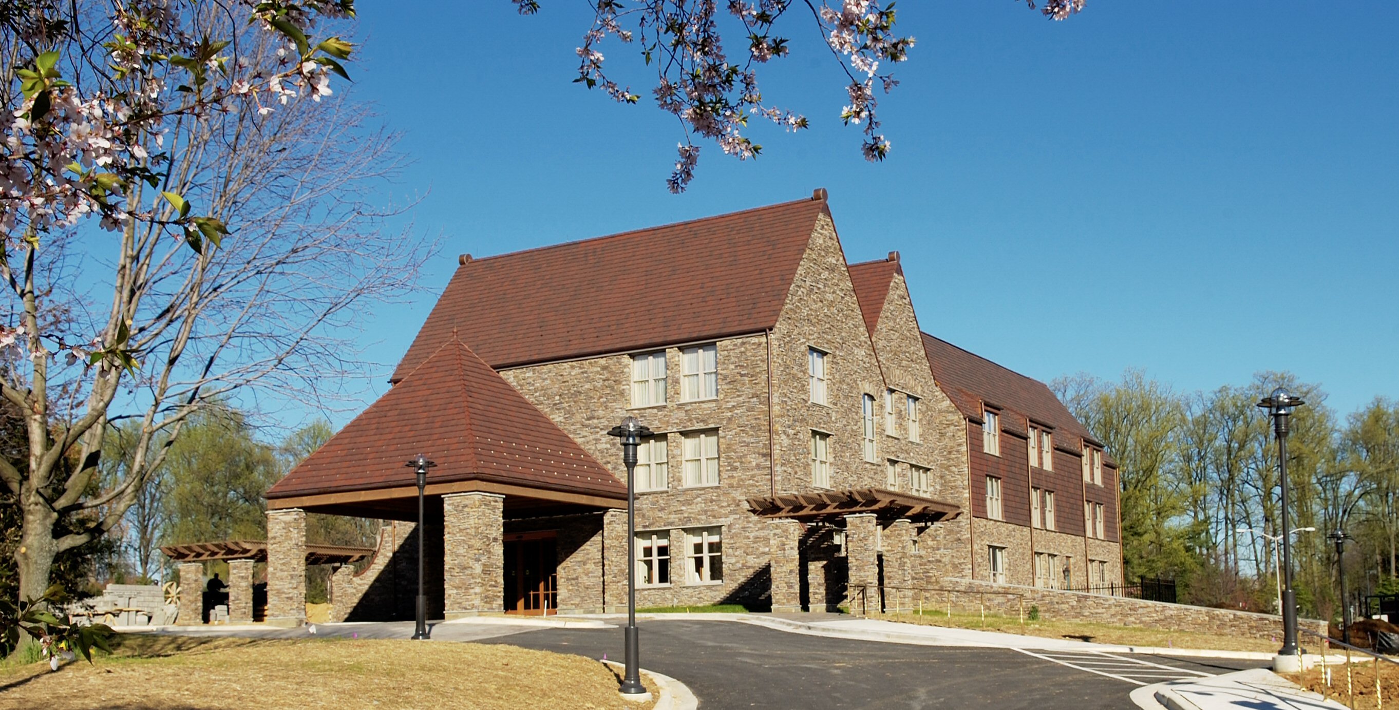 External view of the Edmond J. Safra Family Lodge at NIH