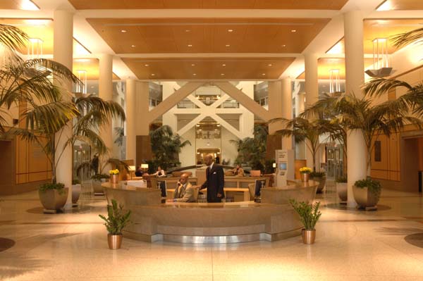 The lobby of the Clinical Research Center