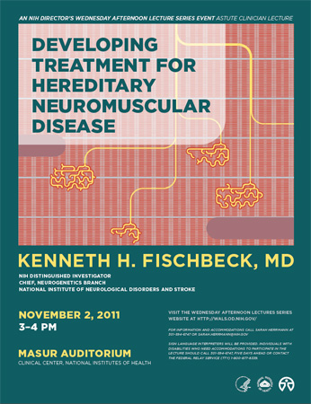 Flyer for the Astute Clinician Lecture on Developing Treatment for Hereditary Neuromuscular Disease